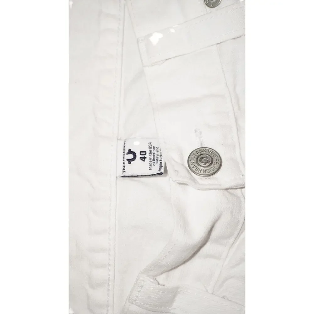 True Religion White Denim Cutoff Shorts Men’s 40 – Made in USA